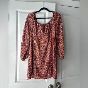 Lush brand mini dress, zippered side, ruched bust, size M